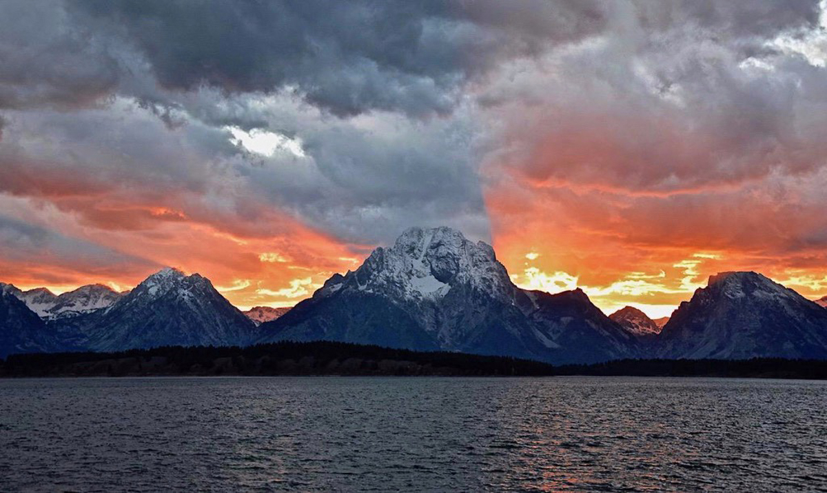 Storm Breaking Over the Tetons